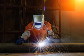 metal worker welding