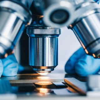 Close-up of microscope