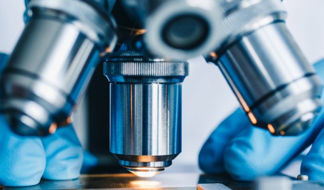 Close-up of microscope