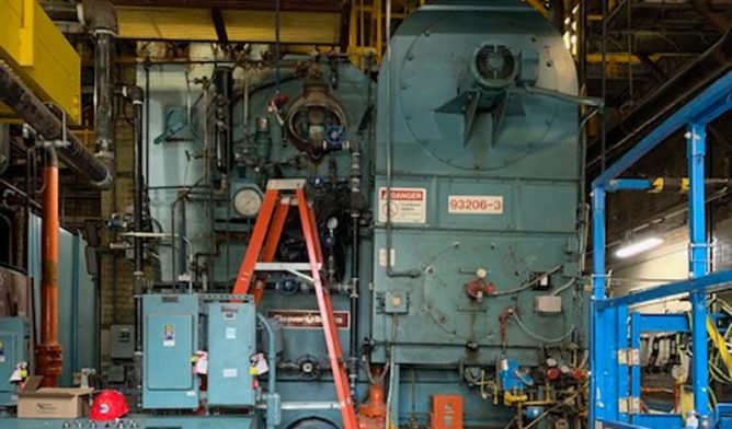 MTA East New York bus depot boiler room