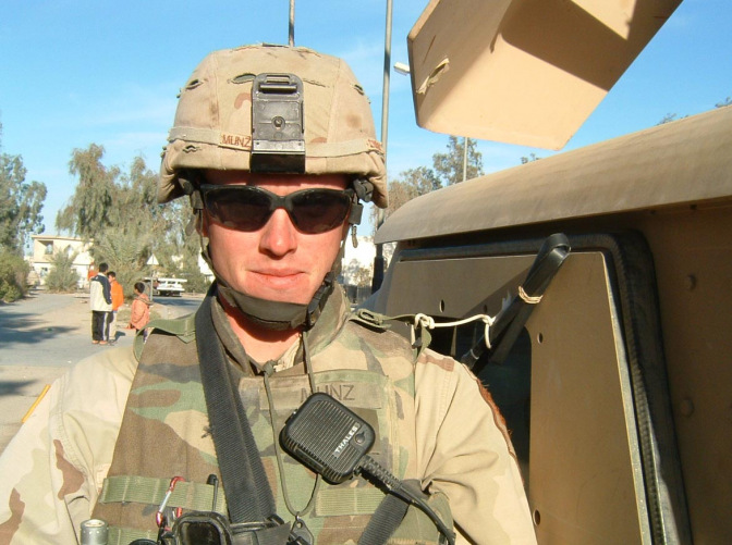 U.S. Army Capt. Aaron Munz in fatigues