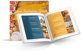 nutrition guide cover and open view of inside