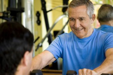 Personal Trainer with Older Client