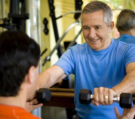 Personal Trainer with Older Client