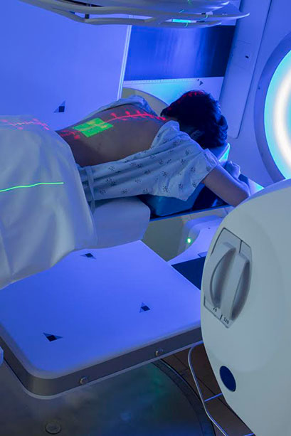 Patient receiving radiation therapy