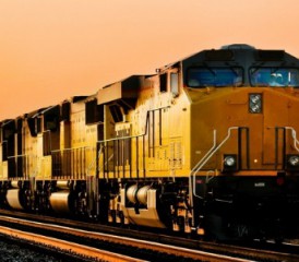 Train on the tracks