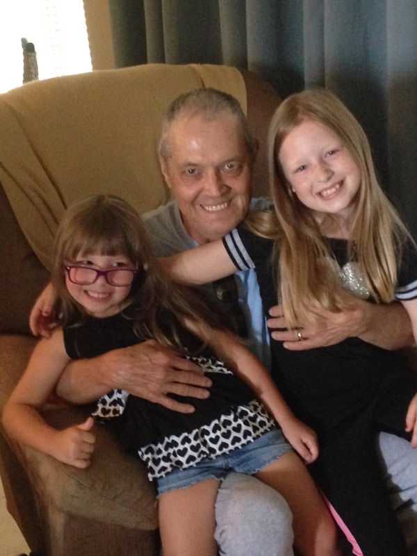 Randy Boudreaux with grandchildren