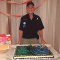 Mesothelioma survivor Russell Lamkins celebrating his 70th birthday
