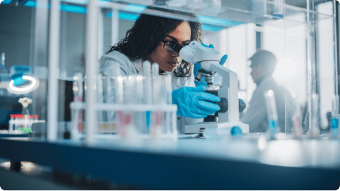 young scientist conducting cancer research