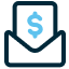 Envelope with money icon