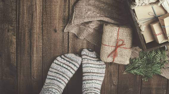 Socks, blanket and gifts