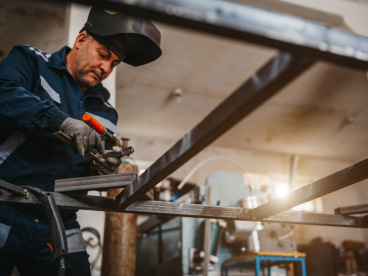 Steel mill worker