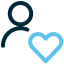 Person and heart icon