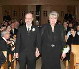 Stuart S. Mesothelioma Victim and late wife Ilene at Church