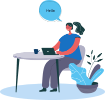 woman attending virtual meeting