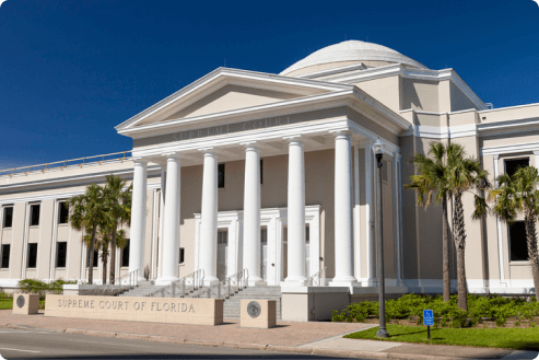 The Florida Supreme Court building in Tallahassee, Florida.