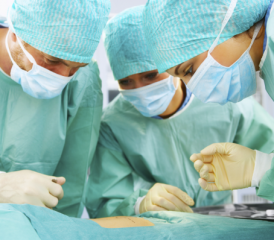 Surgeons performing surgery