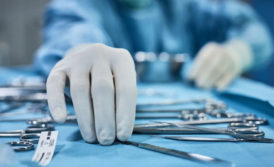 Prep for surgery in an operating room