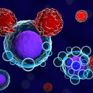 T cells attacking cancer