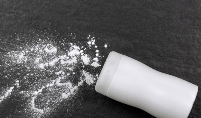 Talcum powder bottle