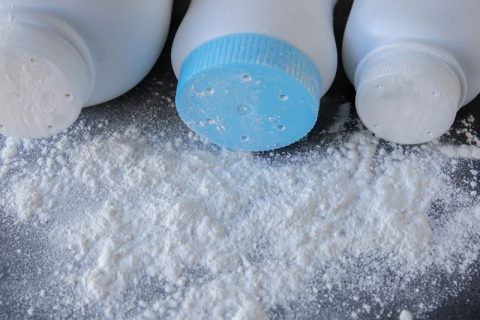 Talcum powder bottles