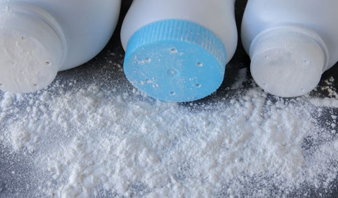 Talcum powder bottles