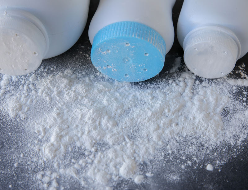 Talcum powder bottles