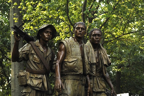 Statues from the Three Servicemen Vietnam War Memorial