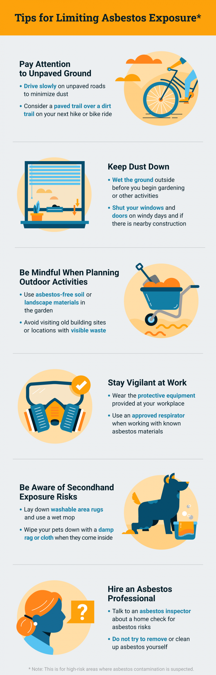 Tips for limiting asbestos exposure
