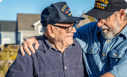 Two elderly U.S Veterans