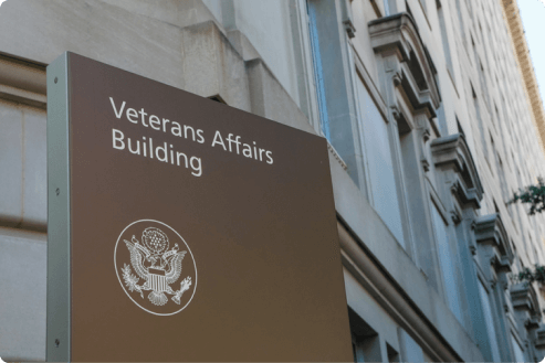 Veterans Affairs building sign