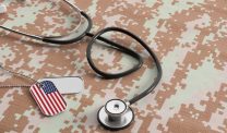 Image of stethoscope and American flag