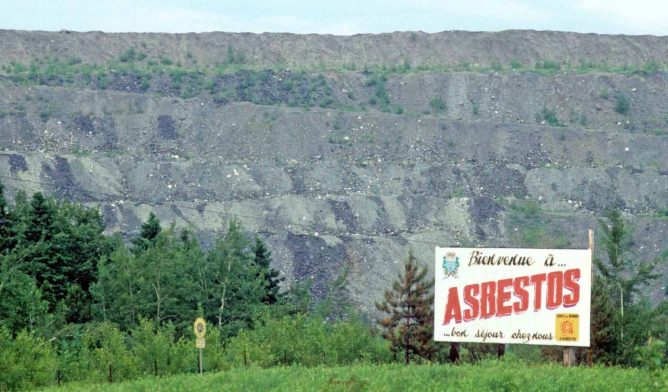 Asbestos, Quebec, welcome sign