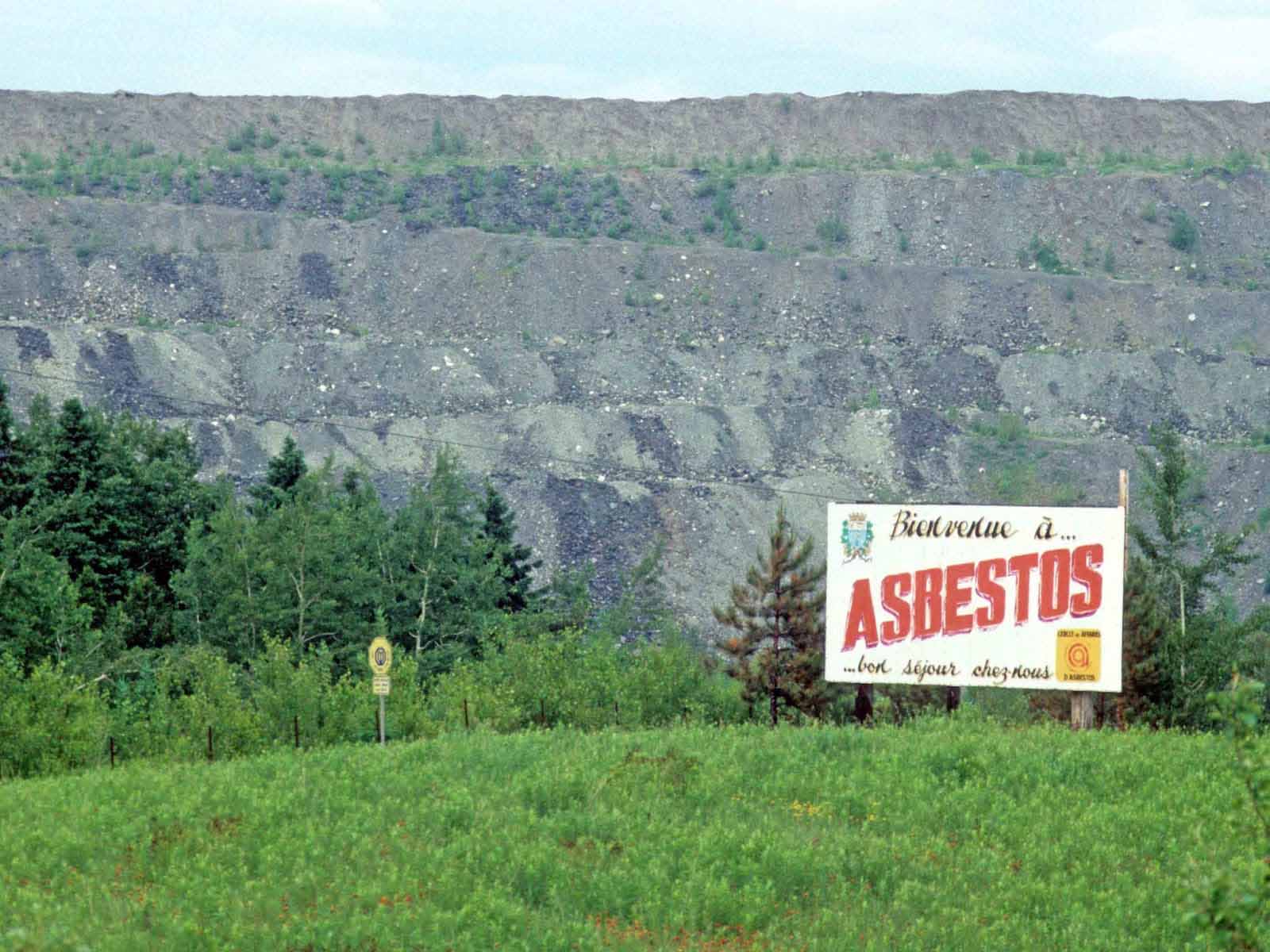 Asbestos, Quebec, welcome sign