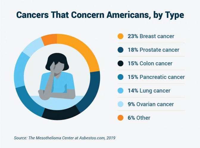 Cancers that concern Americans, by Type