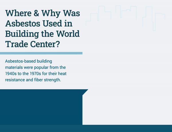Graphic explaining why asbestos was used when building the World Trade Center
