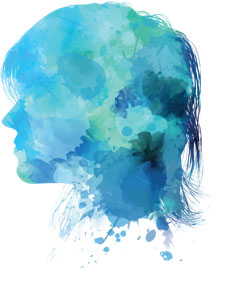 Mesothelioma Woman Paint Splatter