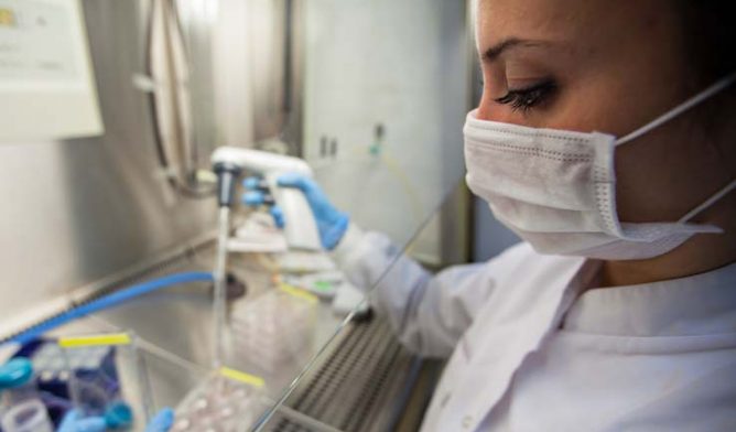 Woman in a lab