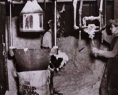 Asbestos factory workers