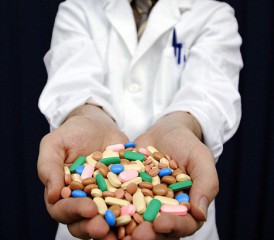 Man holding vitamins Man holding vitamins