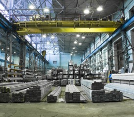 Inside of an aluminum plant Inside of an aluminum plant