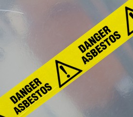 Yellow asbestos warning tape Yellow asbestos warning tape