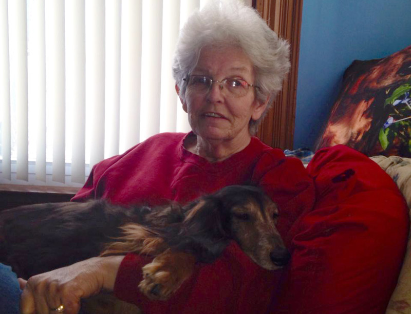 Emily Ward and her dog Little Bit Emily Ward and her dog Little Bit