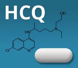 Molecular structure of hydroxychloroquine (HCQ) Molecular structure of hydroxychloroquine (HCQ)