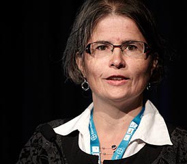 Marie-Cecile Le Deley at a conference in France Marie-Cecile Le Deley at a conference in France