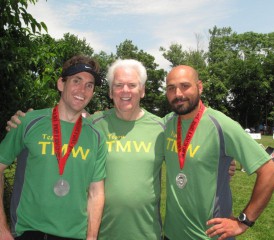 Mesothelioma survivor Larry Davis and sons Mesothelioma survivor Larry Davis and sons