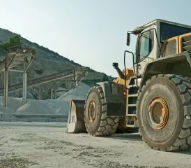 Tractor at a Vermont asbestos mine Tractor at a Vermont asbestos mine