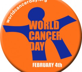 Badge of World Cancer Day Badge of World Cancer Day