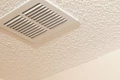 Ceiling air vent and popcorn ceiling