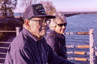 World War 2 Air Force veteran with his wife